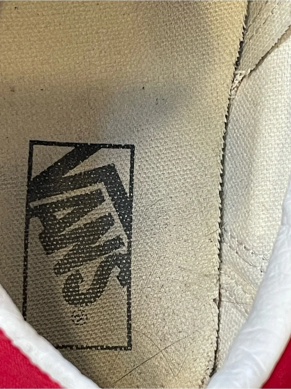 Vans Red and White Unisex Old Skool Skate Sneakers